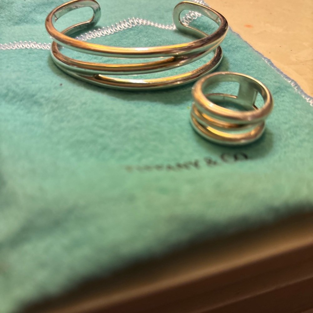 Tiffany cuff and ring set